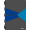 Leitz Office blok A5 štvorčekový PP obálka sivá modrá 90 listov Leitz Office blok A5 štvorčekový PP obálka sivá modrá 90 listov