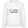 AWDis Sweat Mikina - Nápis - Straight against hate - Arktická biela - S - Dámske AWDis Sweat Mikina - Nápis - Straight against hate - Arktická biela - S - Dámske