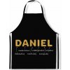 Impar zástěra Mužská jména Gold Daniel