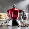 BIALETTI New Moka Induction pre 2 šálky espressa (2 tz) červená - hliníkový tlakový kávovar BIALETTI New Moka Induction pre 2 šálky espressa (2 tz) červená - hliníkový tlakový kávovar