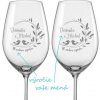 Poháre na víno k výročiu Romance, 2 ks Poháre na víno k výročiu Romance, 2 ks