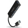 AXAGON HUE-G1A, 4x USB 3.2 Gen 1 SLIM hub, kábel Type-A 14cm napevno AXAGON HUE-G1A, 4x USB 3.2 Gen 1 SLIM hub, kábel Type-A 14cm napevno