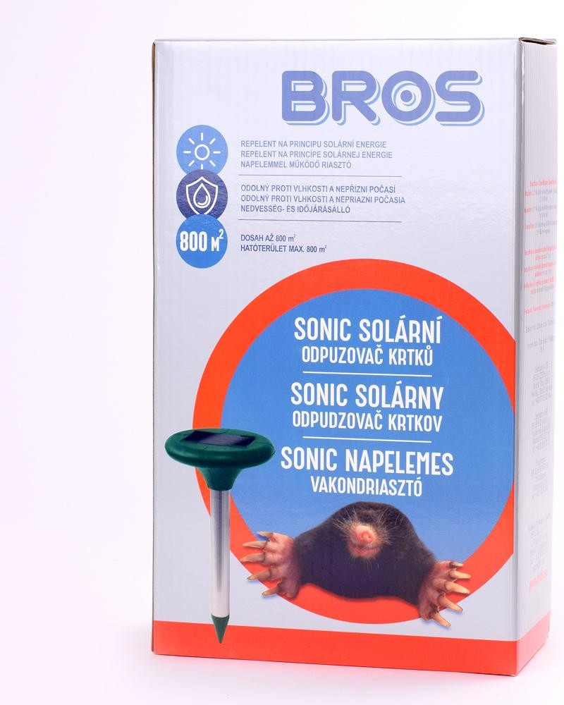 Bros solárny odpudzovač krtov