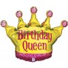 Fóliový balón supershape Birthday Queen 91cm Fóliový balón supershape Birthday Queen 91cm