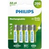 Batéria Philips R6B4A210/10 nabíjací AA 2100 mAh 4ks Batéria Philips R6B4A210/10 nabíjací AA 2100 mAh 4ks