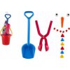 Teddies Súprava na stavanie snehuliaka plast horúco, tvorítko na gule, lopatka, mrkva, knoflíky v sieťke 20x49cm Teddies Súprava na stavanie snehuliaka plast horúco, tvorítko na gule, lopatka, mrkva, knoflíky v sieťke 20x49cm