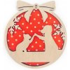 Libelula Drevená vianočná ozdoba s vianočným motívom 28 Farba: Červená Libelula Drevená vianočná ozdoba s vianočným motívom 28 Farba: Červená