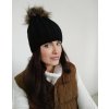 Made in Italia Dámska zimná čiapka Alice black Made in Italia Dámska zimná čiapka Alice black