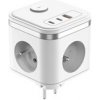 Viking síťový adaptér Y33, 3x 230 V, 1x USB-A, 2x USB-C, tlačítko ON/OFF, bílá VY33W Viking síťový adaptér Y33, 3x 230 V, 1x USB-A, 2x USB-C, tlačítko ON/OFF, bílá VY33W
