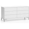 Kancelárska policová komoda LAYERS, 6 zásuviek, biela Kancelárska policová komoda LAYERS, 6 zásuviek, biela