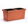 Plastia Truhlík samozavlažovací Berberis DUO plastový terakotový - 80x39x35cm Plastia Truhlík samozavlažovací Berberis DUO plastový terakotový - 80x39x35cm