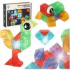 KIK 3D stavebné magnetické tehličky LED svietiace 32 ks KIK 3D stavebné magnetické tehličky LED svietiace 32 ks