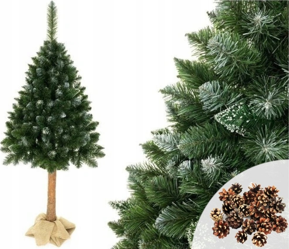 NABBI Christee 5 vianočný stromček na pni 180 cm zelená biela
