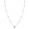 Mabell Dámsky strieborný náhrdelník SK221PSS2049N-LB-PINKC45