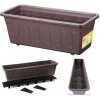 PLASTKON Samozavlažovací truhlík Garden Flor 50 cm hnedá PLASTKON Samozavlažovací truhlík Garden Flor 50 cm hnedá