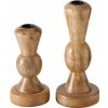 DREVENÉ HNEDÉ SVIEČKY Z MANGOVÉHO DREVA SADA 2 KUSY DREVENÉ HNEDÉ SVIEČKY Z MANGOVÉHO DREVA SADA 2 KUSY