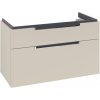Villeroy & Boch Subway 2.0 skrinka 98.7x44.9x59 cm závesná kúpeľňová skrinka pod umývadlo sivá A91510VN Villeroy & Boch Subway 2.0 skrinka 98.7x44.9x59 cm závesná kúpeľňová skrinka pod umývadlo sivá A91510VN