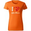 T-ričko I Love Alfa Romeo dámske tričko Farba trička: Oranžová, Farba potlače: Biela, Veľkosť: S T-ričko I Love Alfa Romeo dámske tričko Farba trička: Oranžová, Farba potlače: Biela, Veľkosť: S