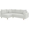 Biela rohová pohovka z textílie buklé (ľavý roh/do L) Ariella – Ropez Biela rohová pohovka z textílie buklé (ľavý roh/do L) Ariella – Ropez