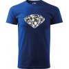 Sablio Tričko s potlačou Brúsený diamant - modré 3XL Sablio Tričko s potlačou Brúsený diamant - modré 3XL