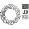 Dekorácia VENEC 30cm, RATAN/PP HN so snehom, 15LED Dekorácia VENEC 30cm, RATAN/PP HN so snehom, 15LED