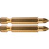 Hrot krížový pozidriv, sada 2 ks, PZ 1x50mm, titánová úprava, S2 FORTUM Hrot krížový pozidriv, sada 2 ks, PZ 1x50mm, titánová úprava, S2 FORTUM
