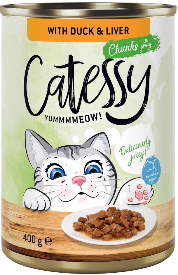 Catessy kúsky teľacie a kuracie v omáčke 24 x 400 g