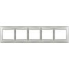 Legrand Valena - Päťnásobný rámik, hliník/strieborný prúžok - 770355 Legrand Valena - Päťnásobný rámik, hliník/strieborný prúžok - 770355