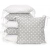 T-tomi Vankúšikový mantinel Minky Grey dots T-tomi Vankúšikový mantinel Minky Grey dots