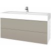 Dreja Kúpeľňová skrinka VARIANTE SZZ2 120 pre úmyvadlo Duravit Vero - N01 Biela lesk / L04 Béžová vysoký lesk