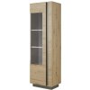 Eoshop Prosklená Vitrína CORA 60, Dub Artisan / Dub Artisan / Černý Grafit Eoshop Prosklená Vitrína CORA 60, Dub Artisan / Dub Artisan / Černý Grafit