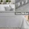 Eurofirany Prehoz na posteľ FALBANKA sivý s volánovým lemom sivá Polyester 200x220 cm Eurofirany Prehoz na posteľ FALBANKA sivý s volánovým lemom sivá Polyester 200x220 cm