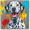 Vymalujsisam.sk Maľovanie podľa čísiel - Farebný dalmatín Veľkosť: 50x50cm, Rám: Na kartónovej doske Vymalujsisam.sk Maľovanie podľa čísiel - Farebný dalmatín Veľkosť: 50x50cm, Rám: Na kartónovej doske