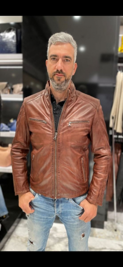 Max Original Leather pánska kožená bunda NOTCH Mocca