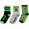 Ponožky ponožky MINECRAFT CREEPER ponožky 3-balenie 27/30 Ponožky ponožky MINECRAFT CREEPER ponožky 3-balenie 27/30