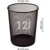 Kôš odpadkový, drôtený, okrúhly, 12L, 260x280mm, čierny Kôš odpadkový, drôtený, okrúhly, 12L, 260x280mm, čierny
