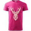 Jeleň kresba - Klasické pánske tričko vyššej gramáže - XS ( Purpurová ) Jeleň kresba - Klasické pánske tričko vyššej gramáže - XS ( Purpurová )