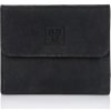 Kožená malá dámska čierna peňaženka PP Kožená malá dámska čierna peňaženka PP