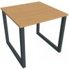 Hobis Pracovný stôl UNI O, 80x75,5x80 cm, buk/čierna Hobis Pracovný stôl UNI O, 80x75,5x80 cm, buk/čierna