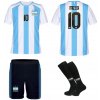 MESSI ARGENTÍNA FUTBALOVÝ DRES SÚPRAVA VEĽKOSŤ 122 + ŠTULPNE MESSI ARGENTÍNA FUTBALOVÝ DRES SÚPRAVA VEĽKOSŤ 122 + ŠTULPNE