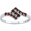 Silvego Strieborný prsteň Trinity s prírodnými granátmi JSW31411RSGR Silvego Strieborný prsteň Trinity s prírodnými granátmi JSW31411RSGR