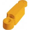 Žltý plastový cestný obrubník - dĺžka 58 cm, výška 16 cm