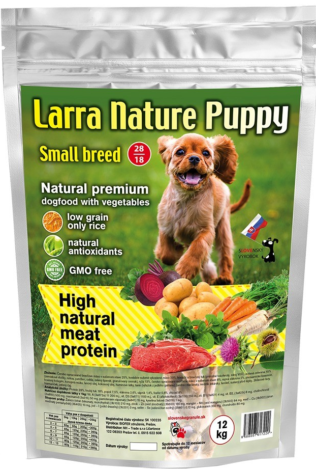 Larra Nature Puppy Small Breed 28/18 12 kg