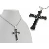 CITY STORM Prívesok kríž s očkami v čiernom prevedení s retiazkou v military štýle + darčeková krabička zadarmo CITY STORM Prívesok kríž s očkami v čiernom prevedení s retiazkou v military štýle + darčeková krabička zadarmo