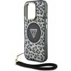 Guess HC IML Leopard Triangle Cord Strap púzdro pre iPhone 16 Pro MagSafe čierne GUHMP16LHLORSSK Guess HC IML Leopard Triangle Cord Strap púzdro pre iPhone 16 Pro MagSafe čierne GUHMP16LHLORSSK