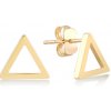 Lillian Vassago zlaté kôstkové náušnice trojuholníky LLV06-GER242