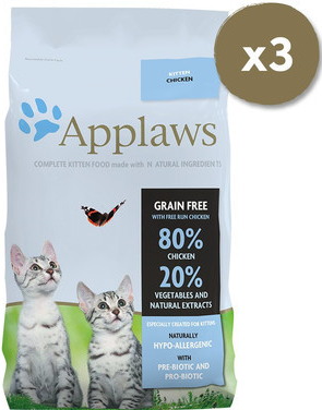 APPLAWS Cat Dry Kitten s kuracím 3 x 2 kg