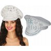 Oficierska kapitánska čiapka Klobúk BIELY diamantový pre NEVESTU BRIDE