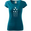 Očný test zvieratká - Dámske tričko Pure - XL ( Petrolejová ) Očný test zvieratká - Dámske tričko Pure - XL ( Petrolejová )