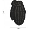 Gumová nášivka 101 Inc Skull Grenade - sivá Gumová nášivka 101 Inc Skull Grenade - sivá